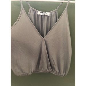 Gray Crop Top